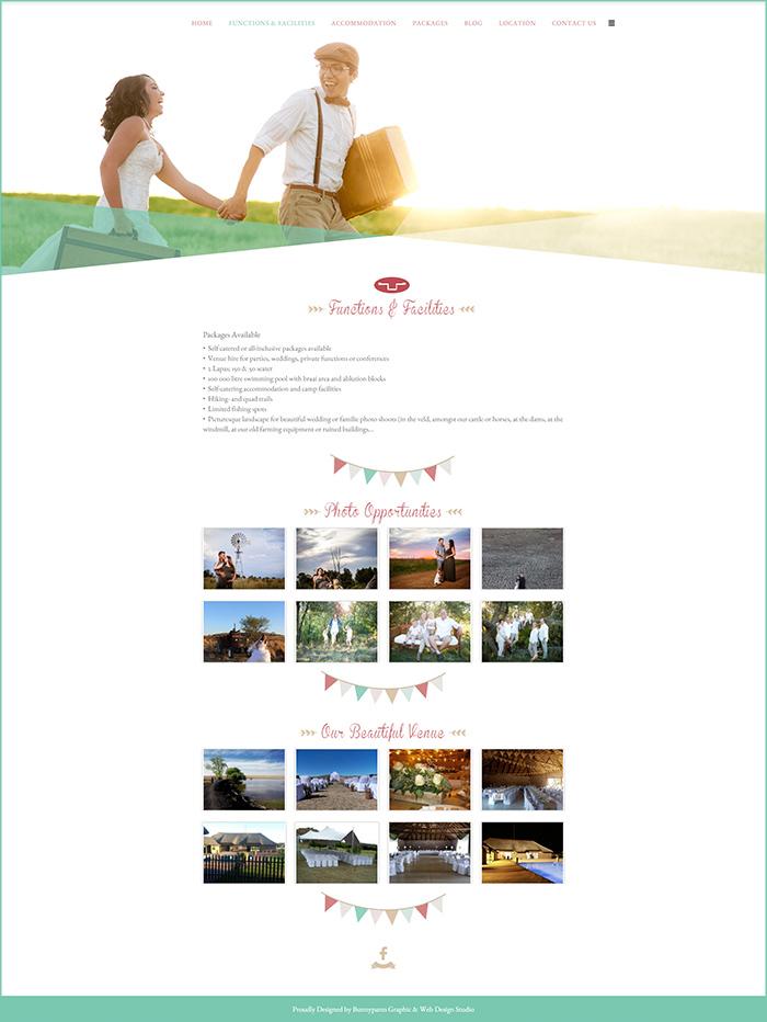 farm venue website design