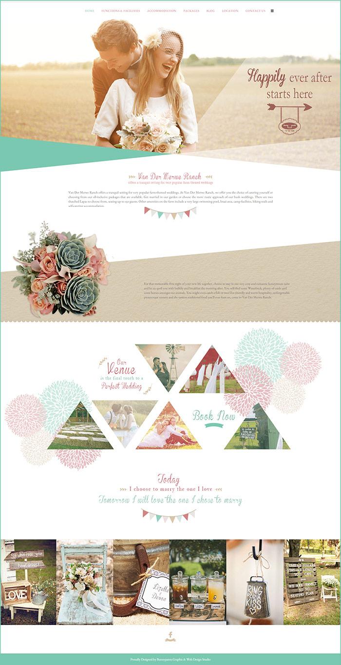 wedding venue website design