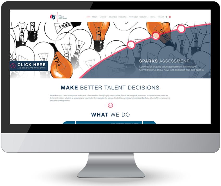 images portfolio Top Talent Solutions Screen Web Design TTS