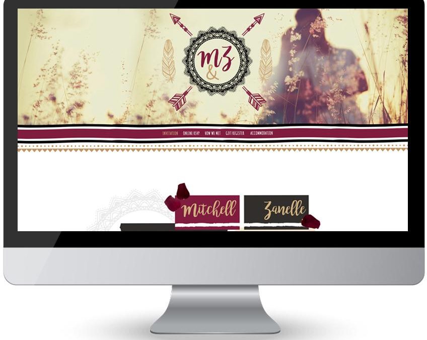 Modern Boho Style – Custom Wedding Website