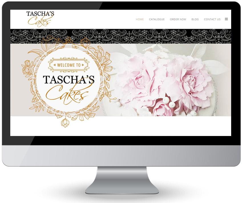 screen web design taschas cakes