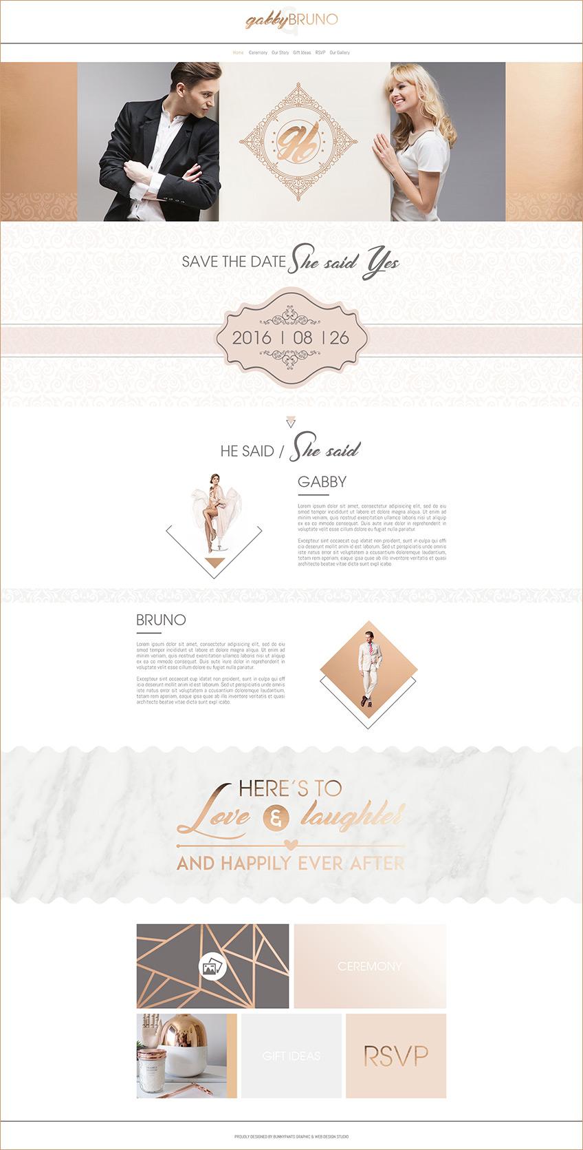 Wedding website Template Elegant bp blog