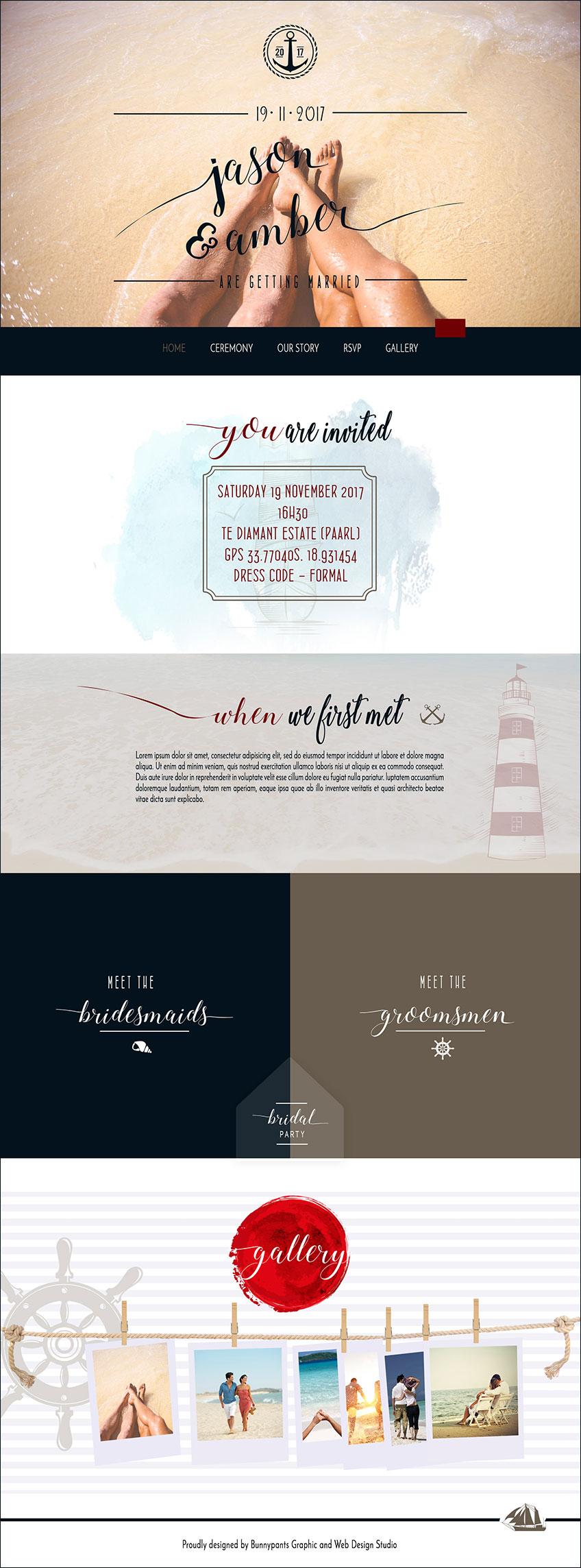 Wedding website Template Sail theme bp blog