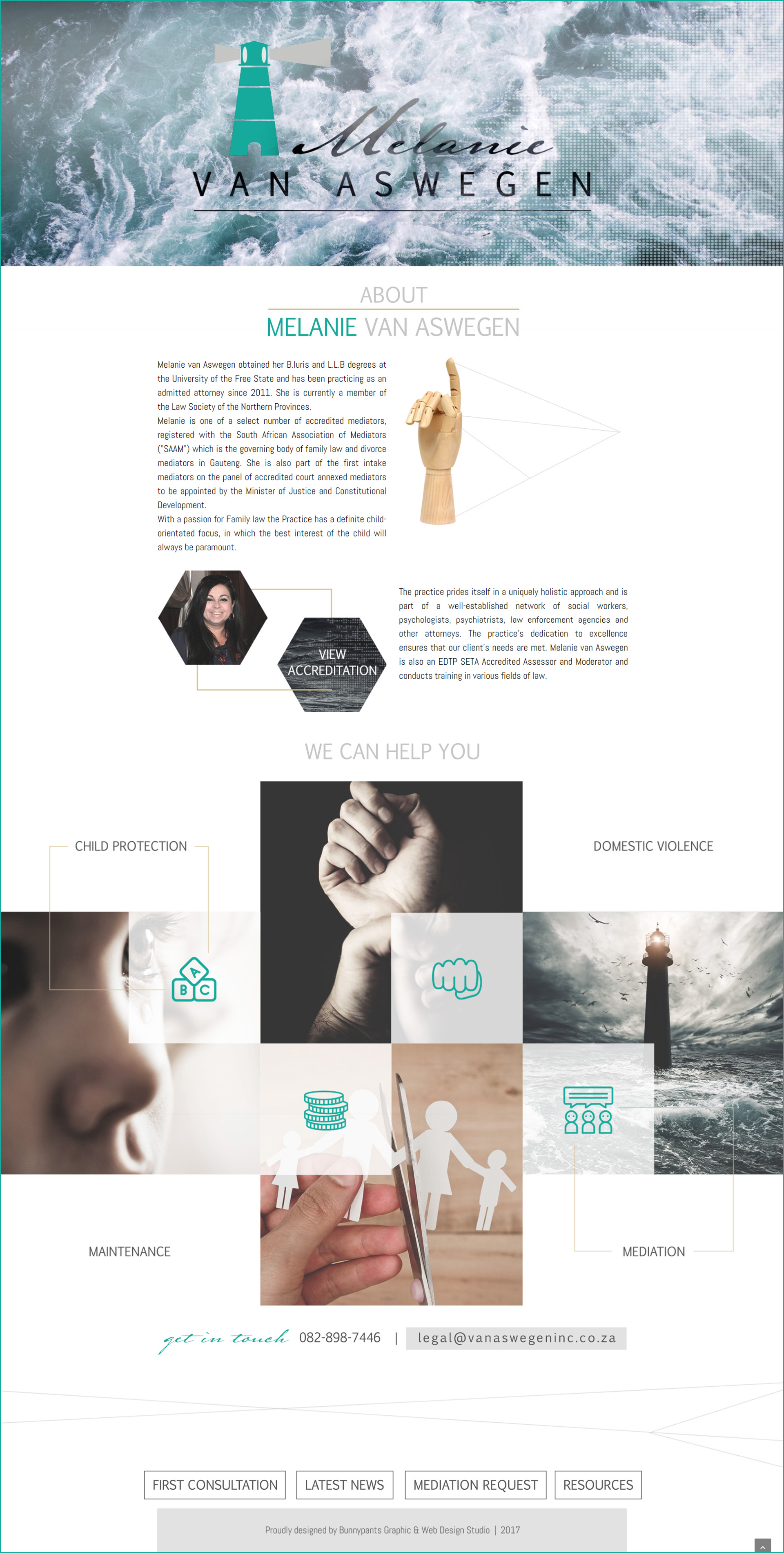 bunnypants web design melanie van aswegen inc about page