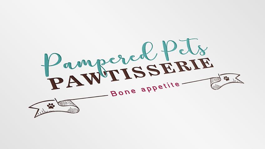 bunnypants logo design Pampered Pets Pawtisery