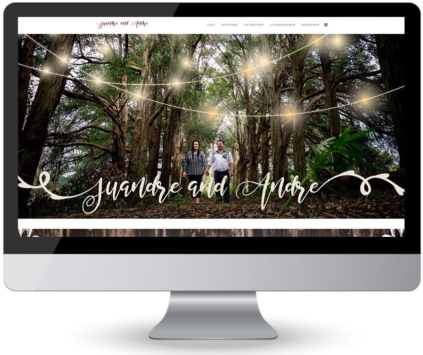 Juandre and Andre – Port Shepstone Wedding Web Design