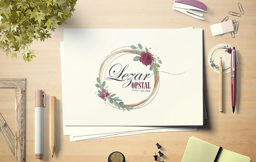 bunnypants lezar opstal rustic venue logo design mockup