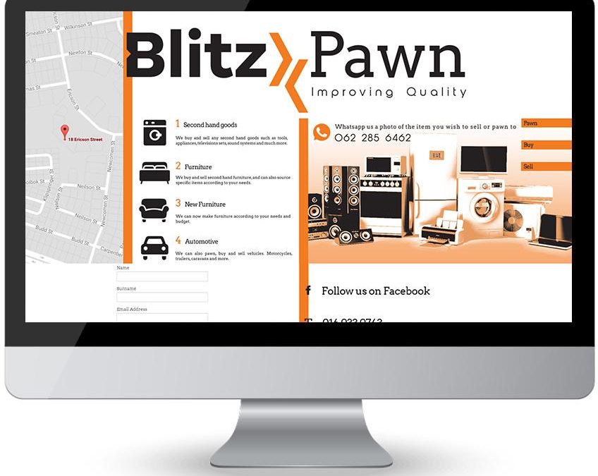 Blitz Pawn – Vanderbijlpark Web Design – Landing Page