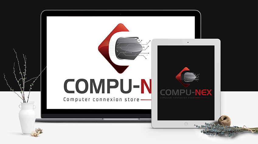 compu nex logo design