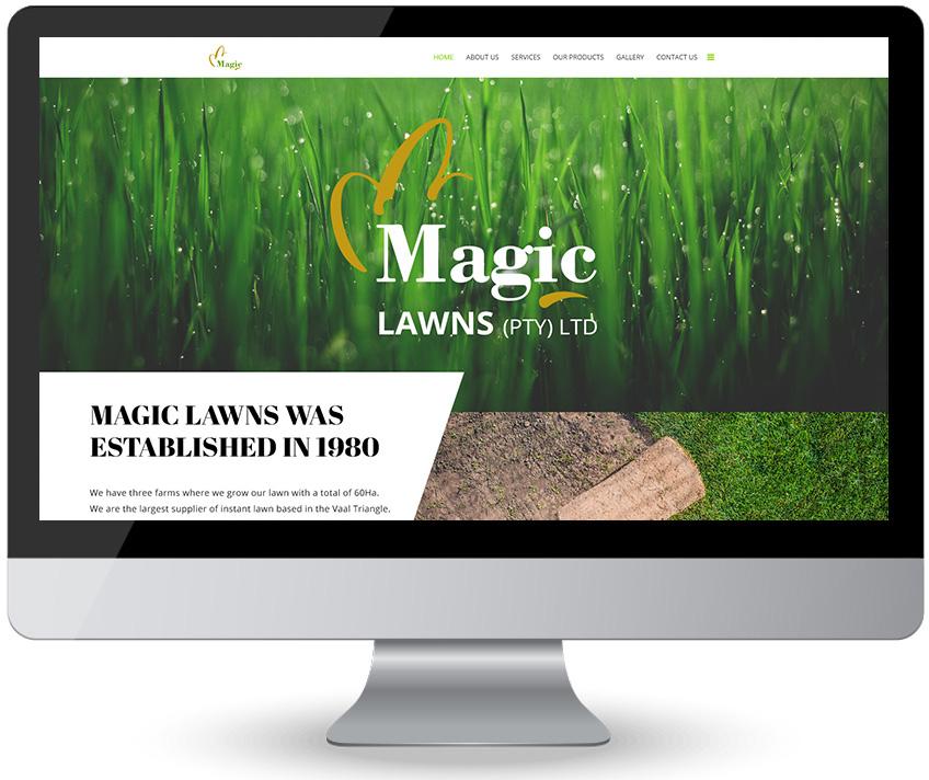screen web design magic lawns