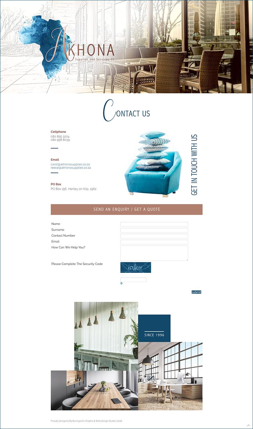 akhona web design contact