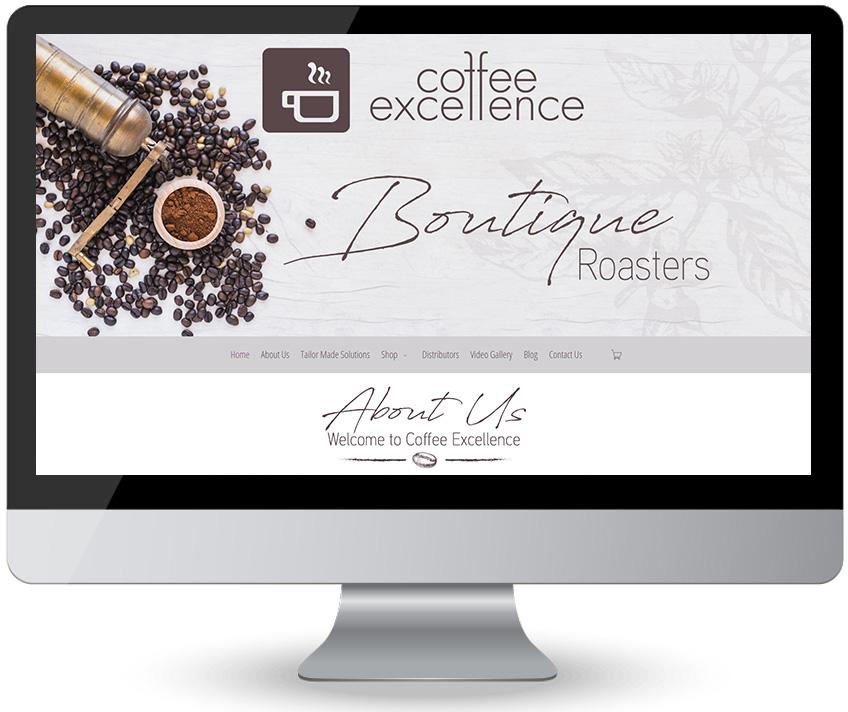 screen web design coffee excellence