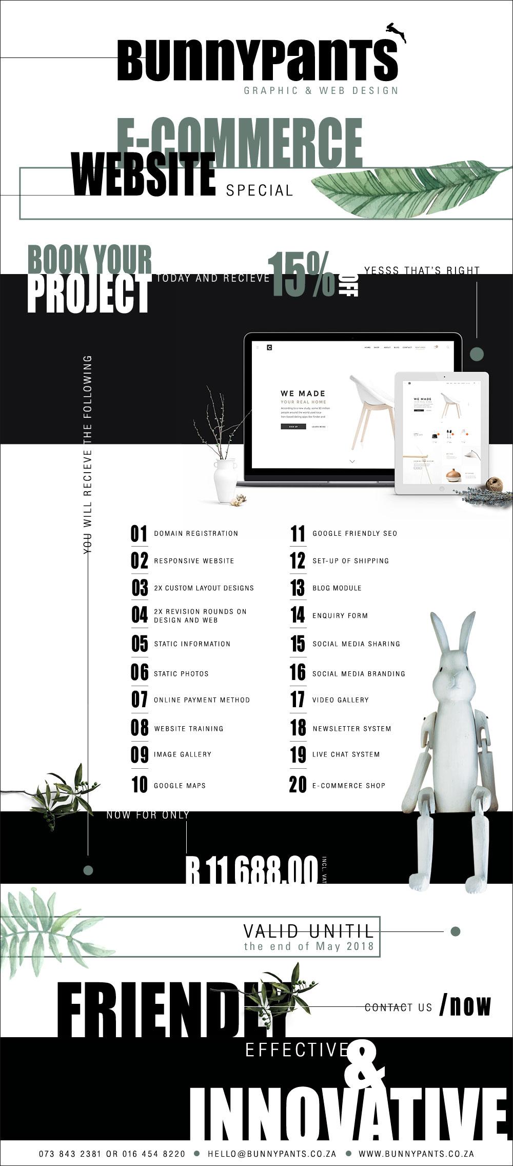 bunnypants e commerce web special newsletter