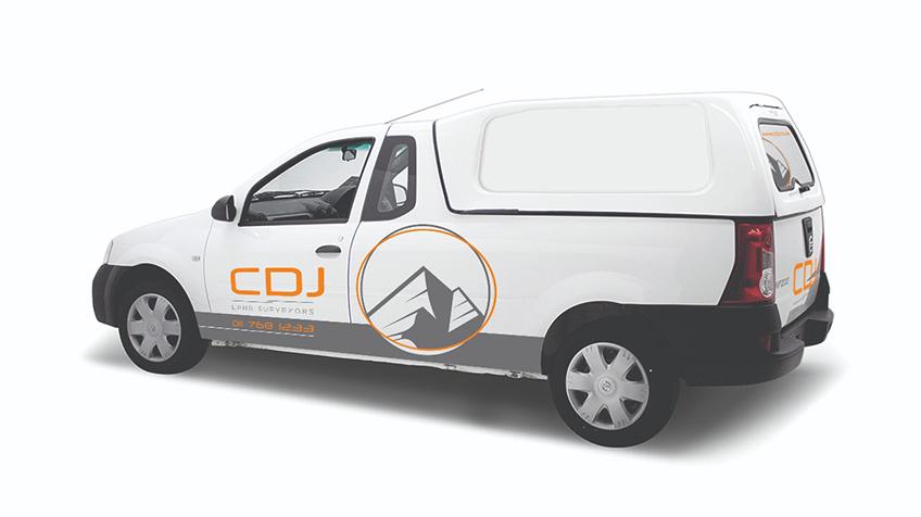 CDJ Land Surveyors- Vehicle Branding Design
