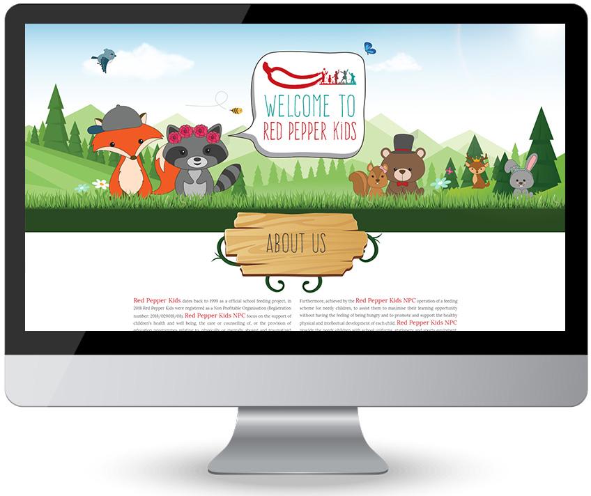 screen web design red pepper kids