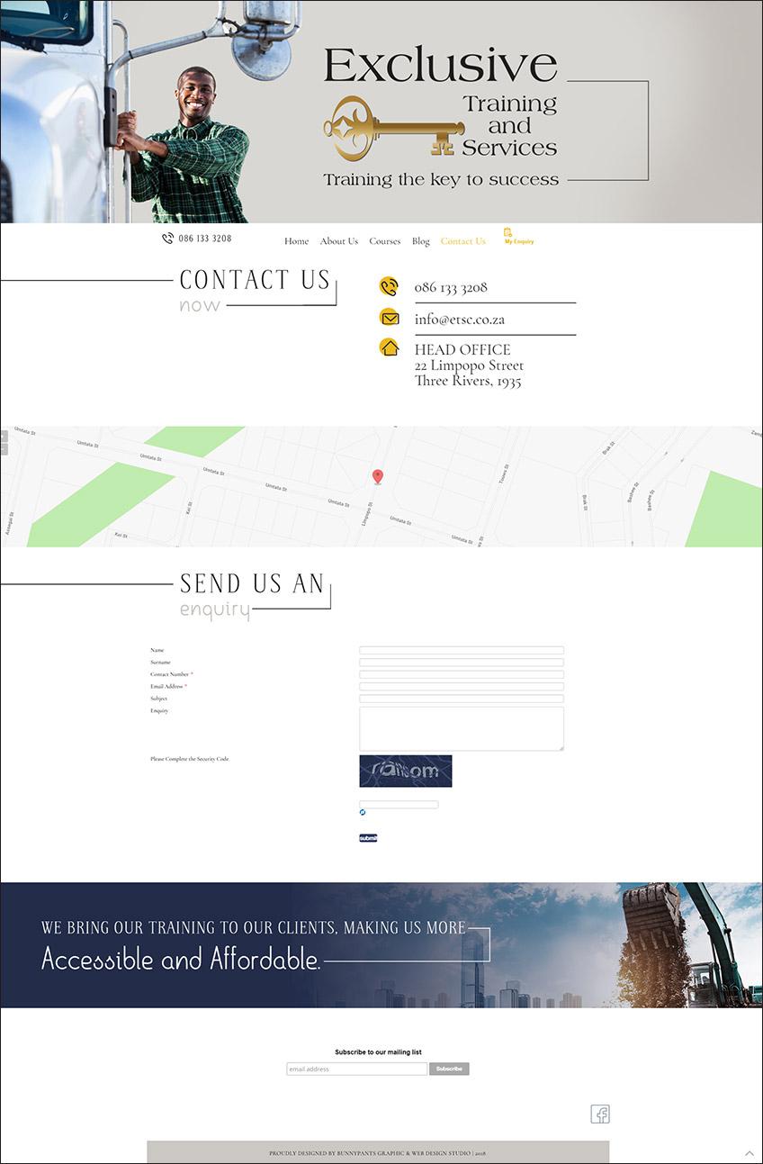 ETSC Web Design - Contact Page