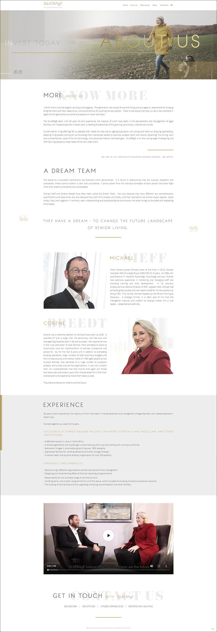 silverage web design about