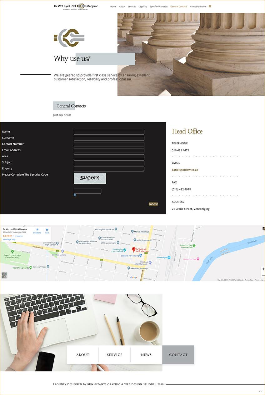 attorney web design contact