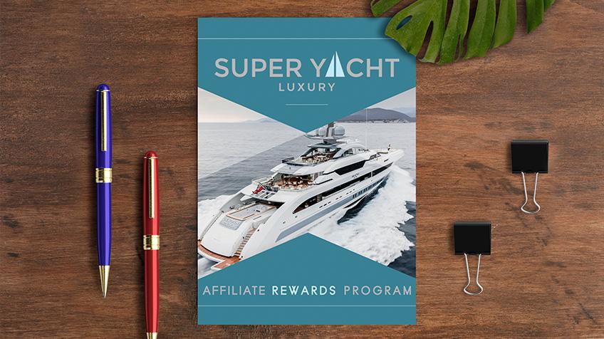 super yacht trifold flyer design