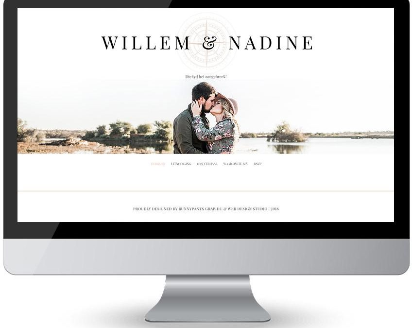 Romantiese Trou Uitnodiging Webwerf Ontwerp – Willem & Nadine