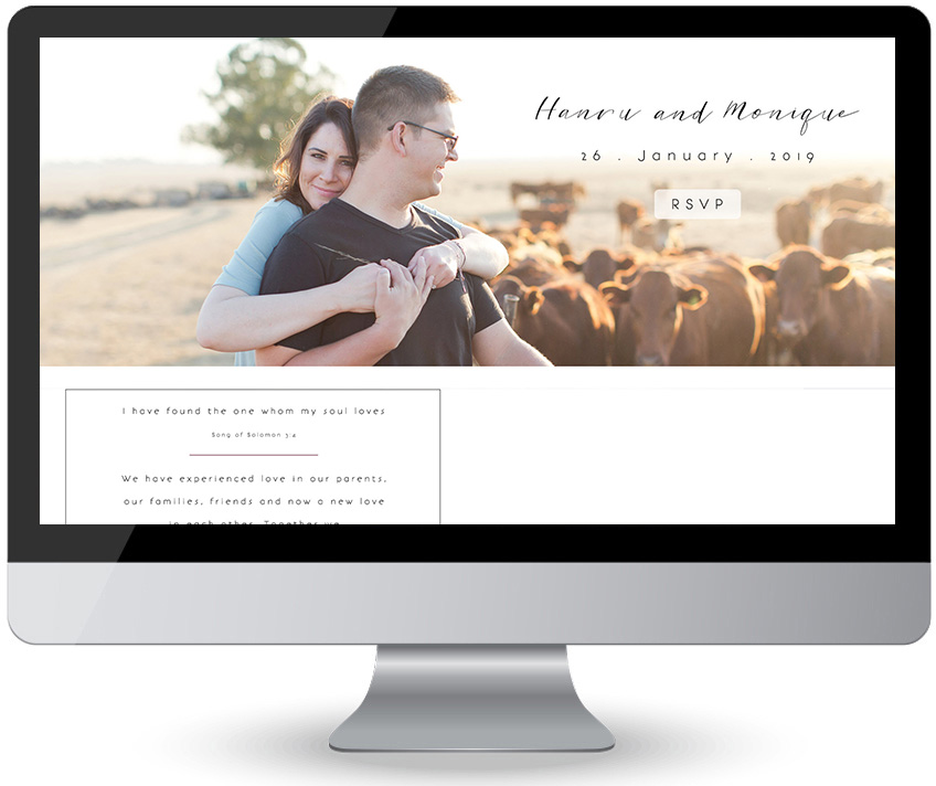 Hanru & Monique – Wedding Invitation Web Design