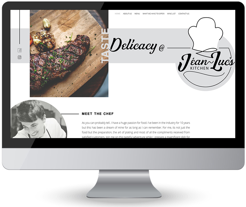 Jean Lucs Kitchen – Website Design