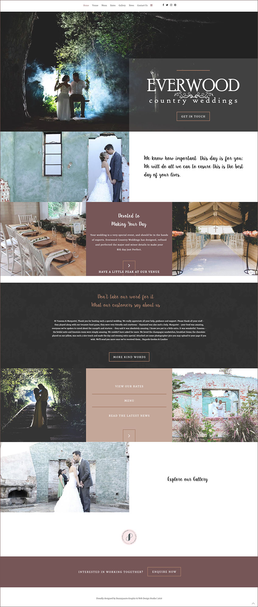 Everwood Weddings - Website Design