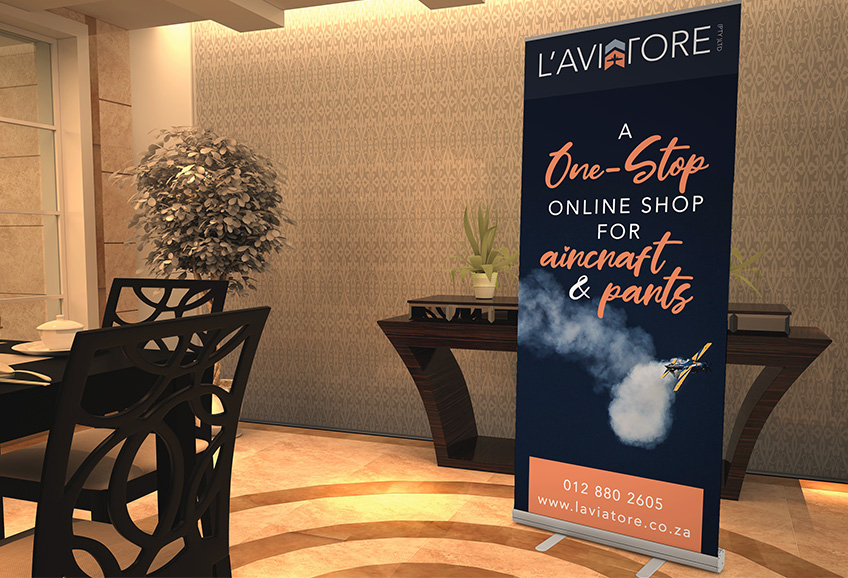 L'Aviatore - Roll Up Banner Design