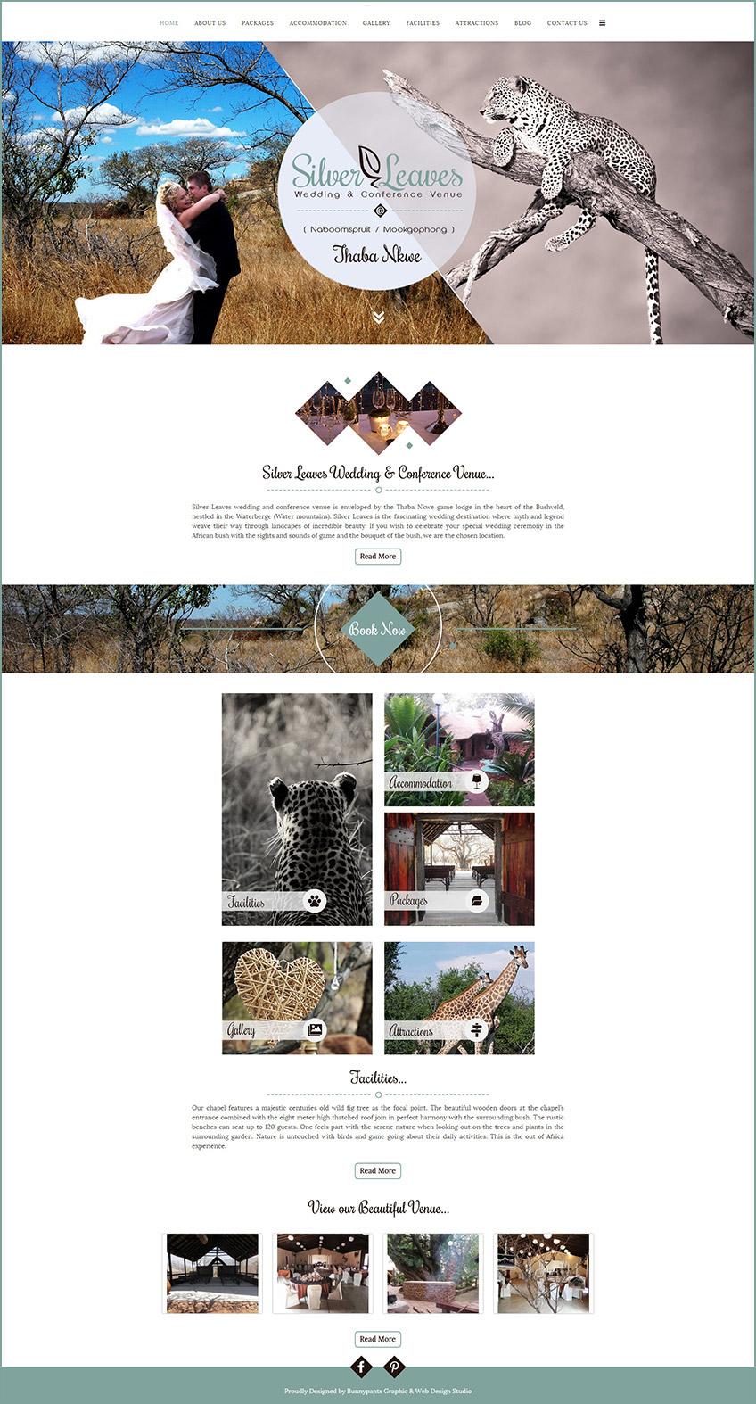 Silver Leaves - Bushveld Wedding Web Design