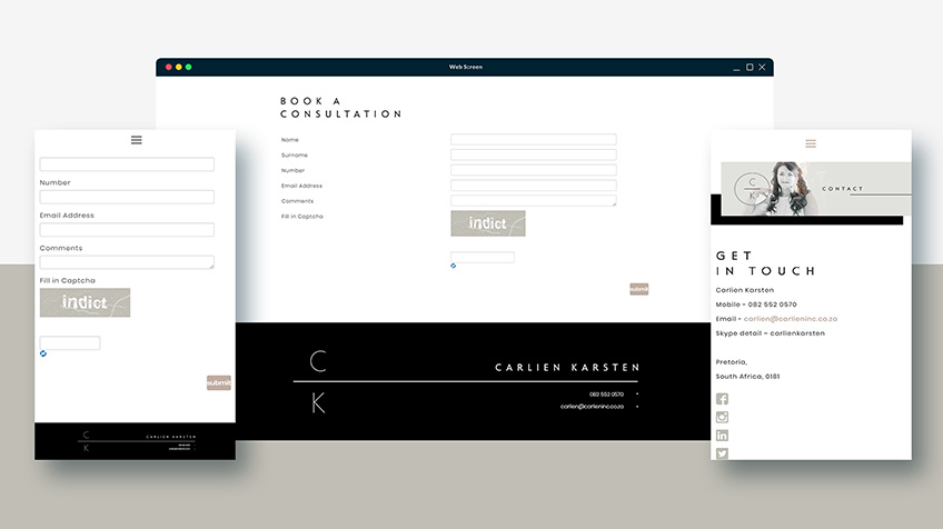 Carlien Inc - Website Design