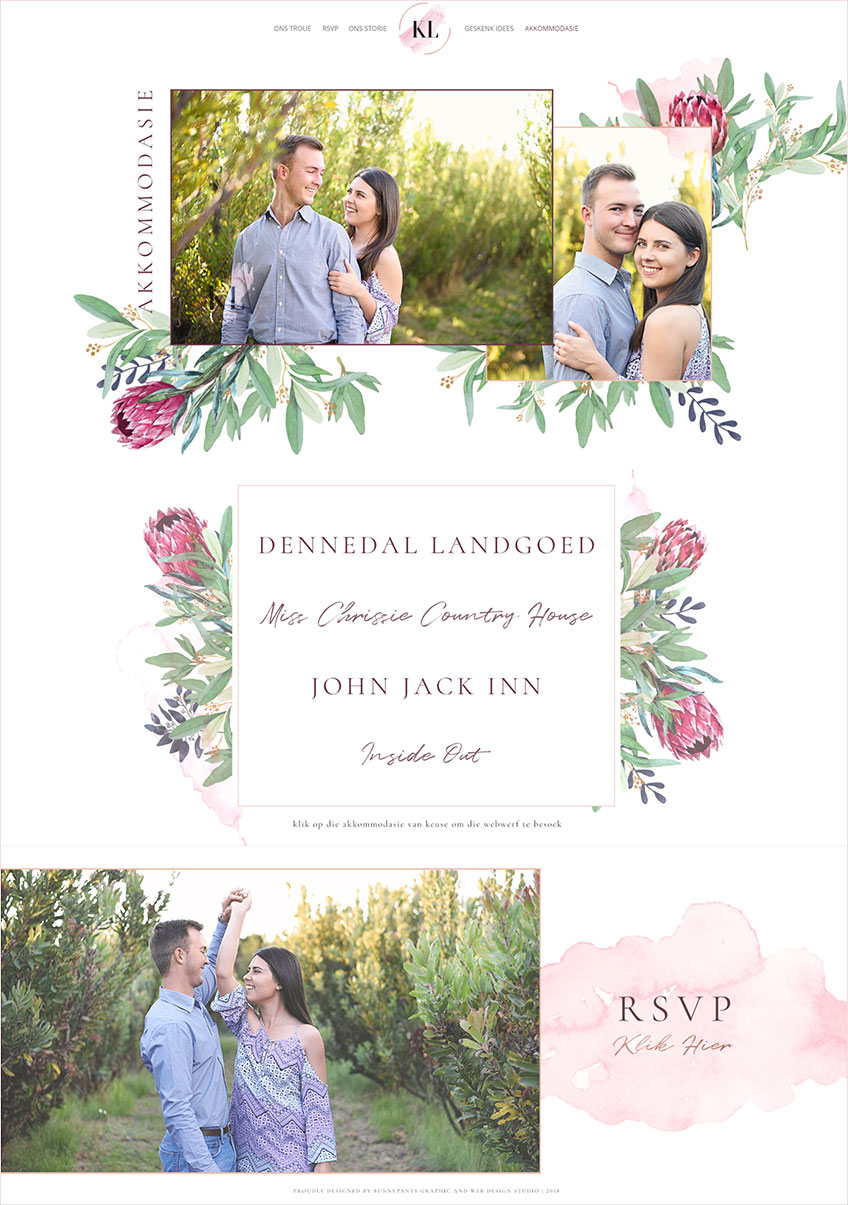 Lindi Loock - Wedding Invitation Website Design