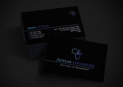 african exploration business card