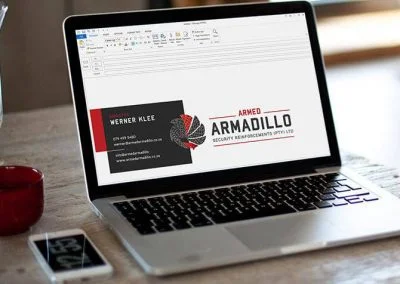 armed armadillo signature design