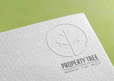 bunnyants logo design property tree mockup