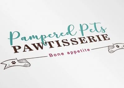 bunnypants logo design Pampered Pets Pawtisery