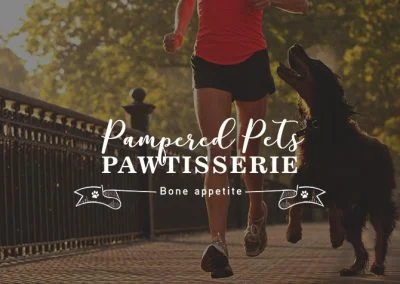 bunnypants logo design Pampered Pets Pawtisery white