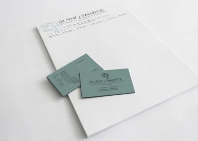 dr henk swanepoel business card letterhead