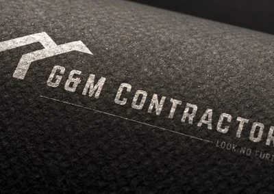 gm contractors logo design