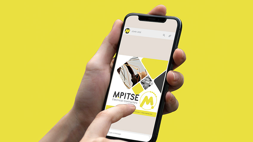 images portfolio mpitse mpitse whatsapp design Mpitse Electrical Contractors - Marketing Material Design