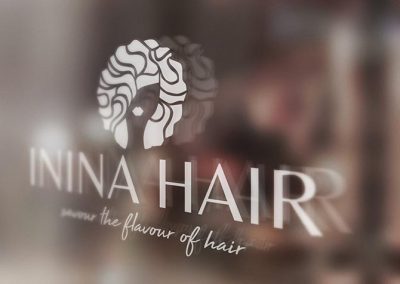 inina hair custom logo design 2