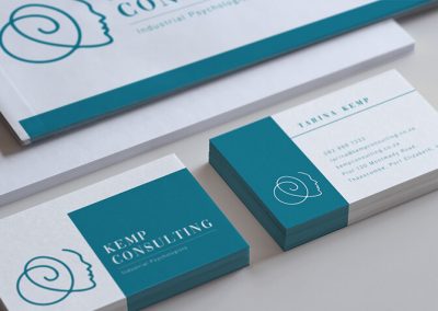kemp consulting business card design