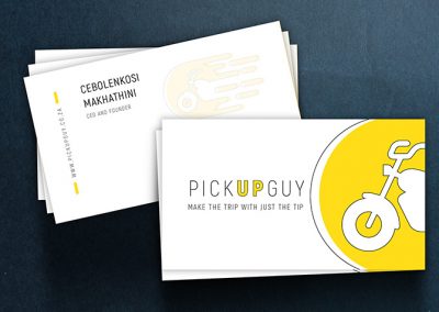 pickup guy business card design