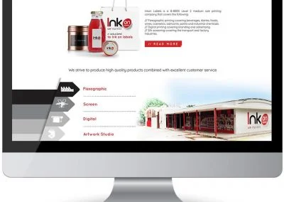 screen web design ink on labels