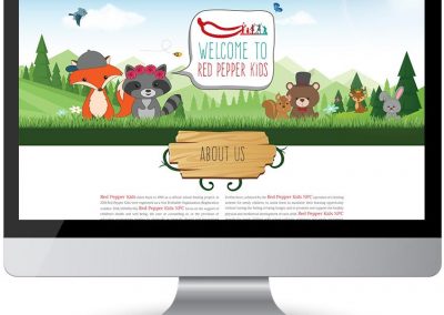 screen web design red pepper kids