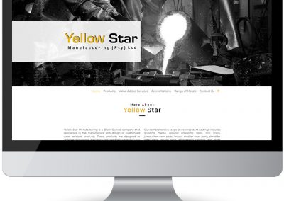 screen web design yellow star