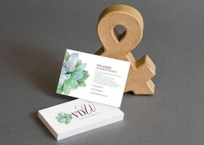 vdw tax consultants business card design