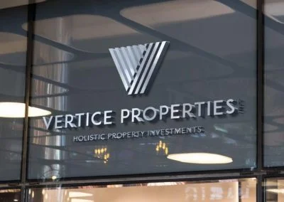 vertice properties logo design