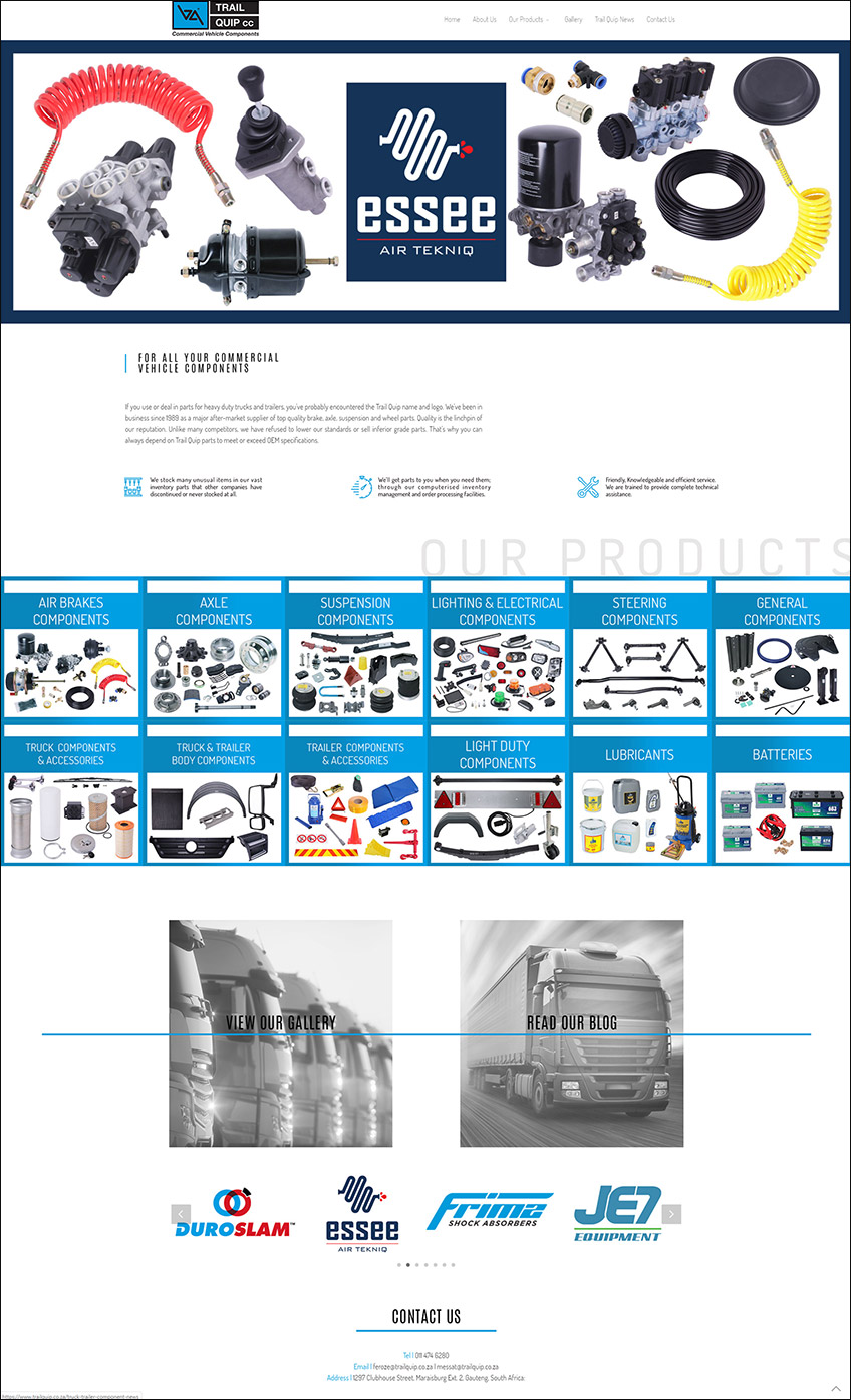 TrailQuip - System Web Design