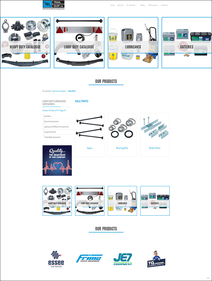 TrailQuip - System Web Design