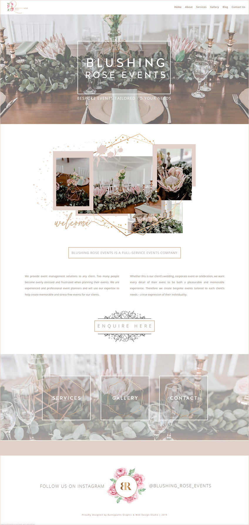 Blushing Rose Events - Business Branding Development